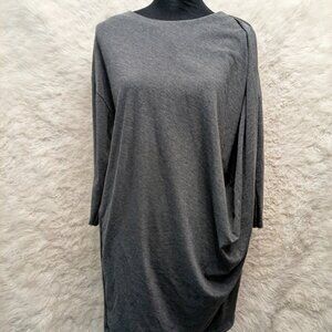 Bellambia Women's Gray 3/4 Sleeves Blouse Top Size M